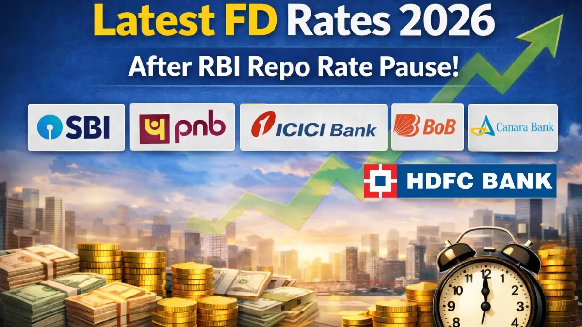 FD Interest Rates 2026 Update SBI, PNB, ICICI, BoB, Canara, HDFC & Axis After RBI Repo Rate Hold